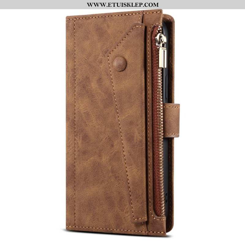 Etui Folio do iPhone 14 Z Etui Na Zamek Błyskawiczny